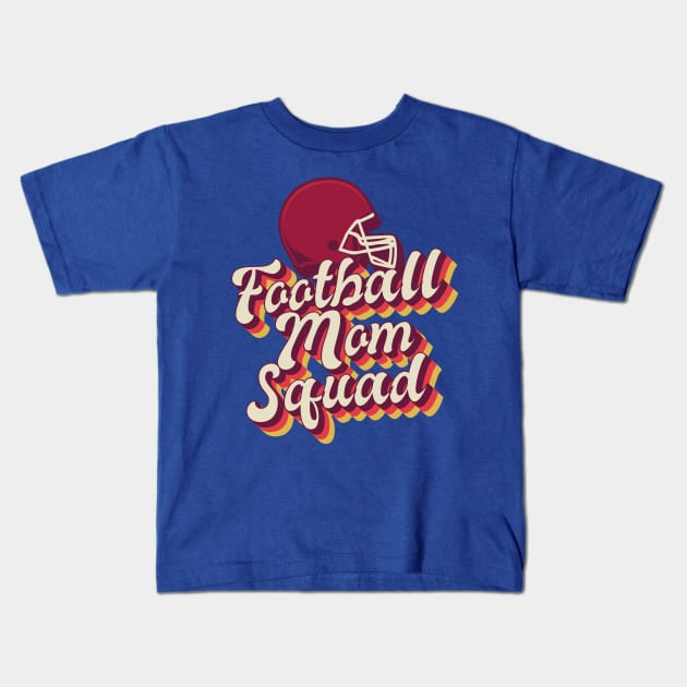 Football Mom Squad Kids T-Shirt by Safdesignx